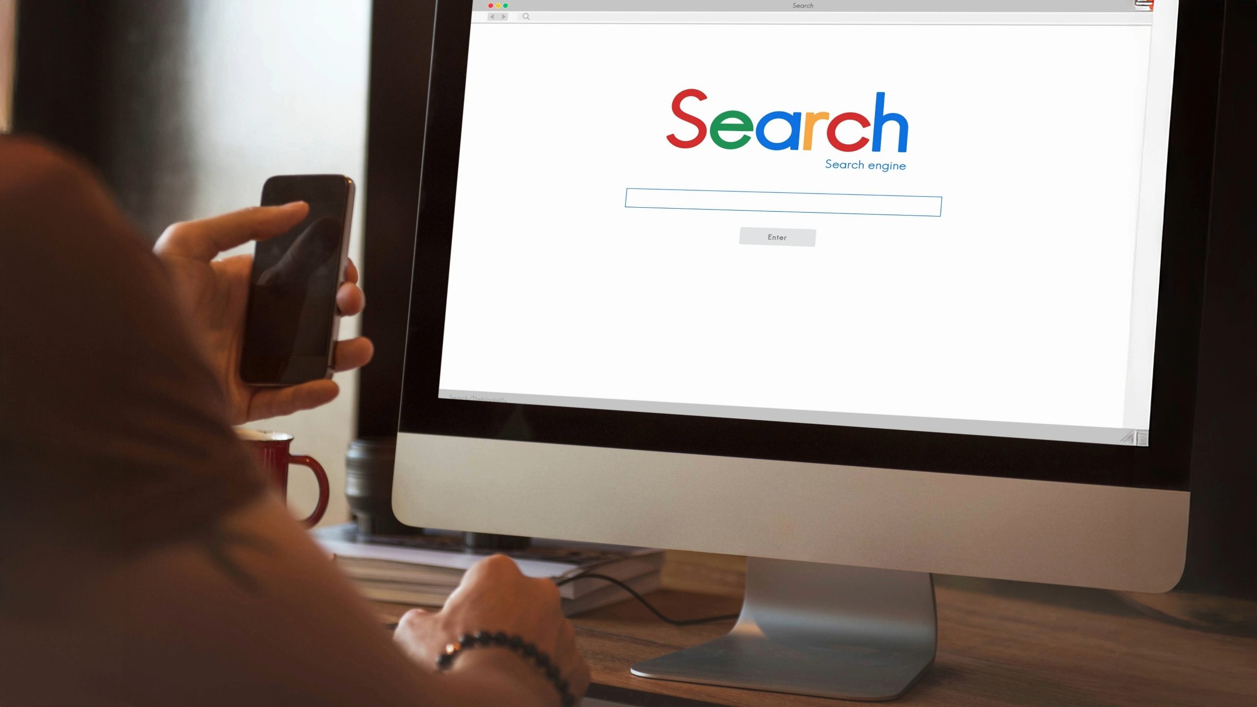 Internet searcher about to witness SEO Marketing in actrion.